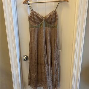 BETSEY JOHNSON Lace Slip Midi Dress